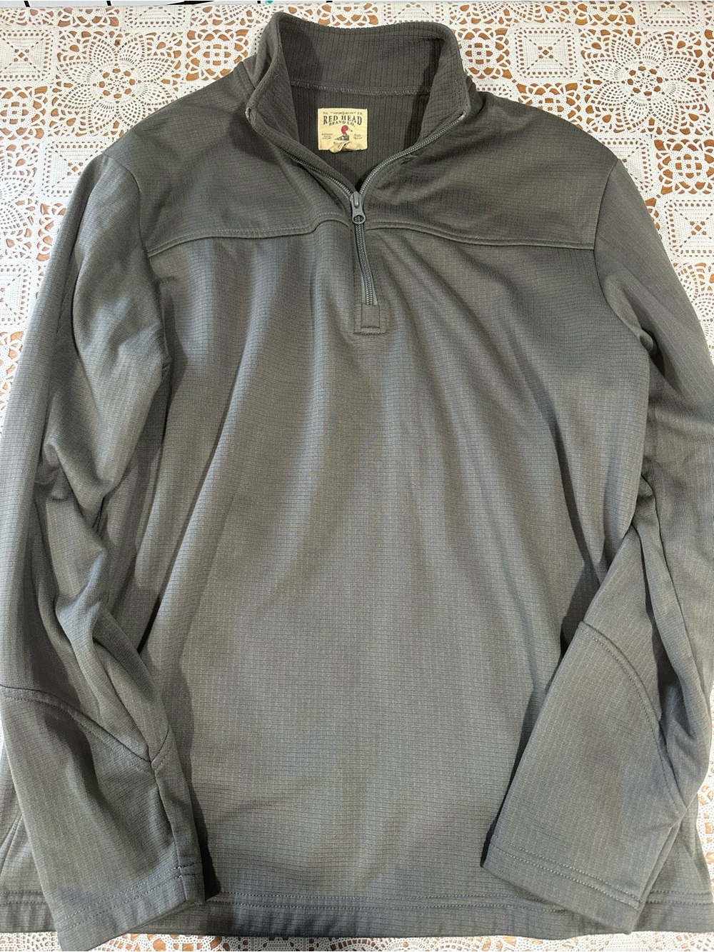 RedHead 1/4 Zip Performance Pullover Mens Medium Gray Long Sleeve Outdoors